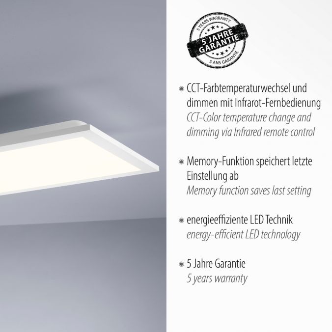 Paul Neuhaus LED Deckenleuchte dimmbar weiß CCT Fernbedienung warmweiß Deckenlampe Vierteljährliche Förderung