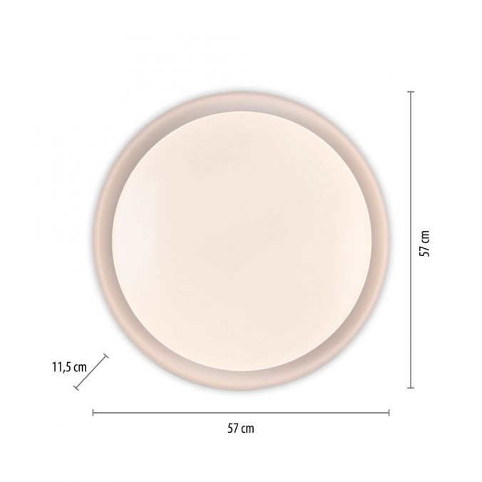 Paul Neuhaus LED Deckenleuchte weiß D=58cm dimmbar Fernbedienung CCT Discount Store für neue Produkte