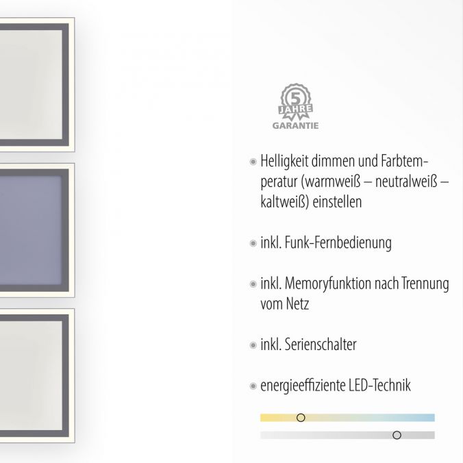 Paul Neuhaus LED Panel, weiß, 121x31cm, Serienschalter, dimmbar, blendfrei Nur noch ein Tag übrig