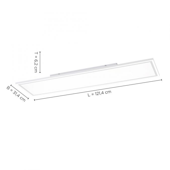 Paul Neuhaus LED Panel, weiß, 121x31cm, Serienschalter, dimmbar, blendfrei Nur noch ein Tag übrig