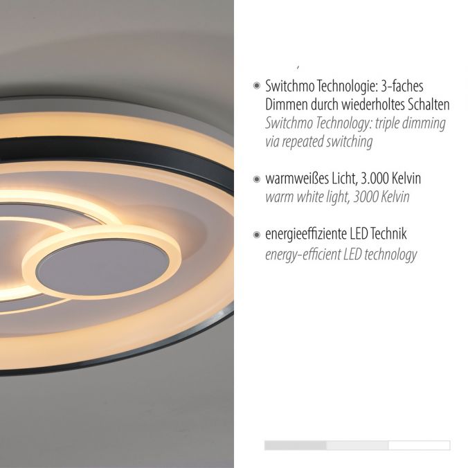 Paul Neuhaus LED Deckenleuchte weiß dimmbar Switchmo Technik elegantes Design Riesige Rabatte