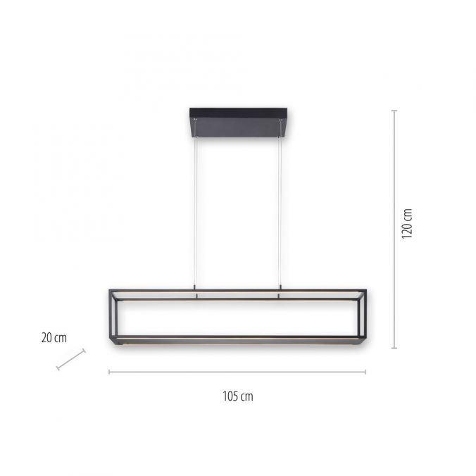 Paul Neuhaus LED Pendelleuchte, schwarz, 4-flammig, dimmer, Innenleuchte 50% Rabatt mit kostenlosem Versand