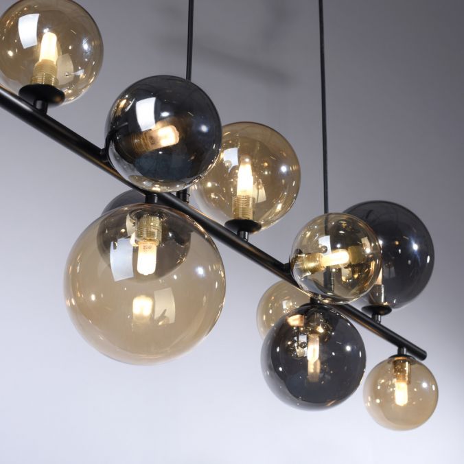Paul Neuhaus LED Pendelleuchte schwarz Glas rund dekorativ warmweiß Innenleuchte Clearance-Verkauf