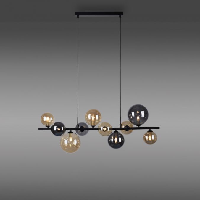 Paul Neuhaus LED Pendelleuchte schwarz Glas rund dekorativ warmweiß Innenleuchte Clearance-Verkauf