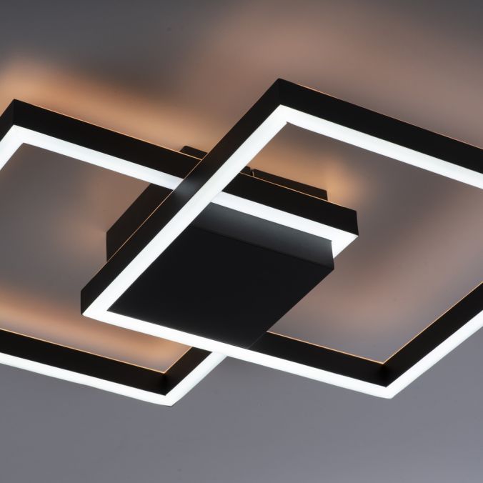 Paul Neuhaus Paul Neuhaus Q-MARKO LED-Deckenleuchte Smart Home schwarz eckig Deckenlampe Fabrikladen