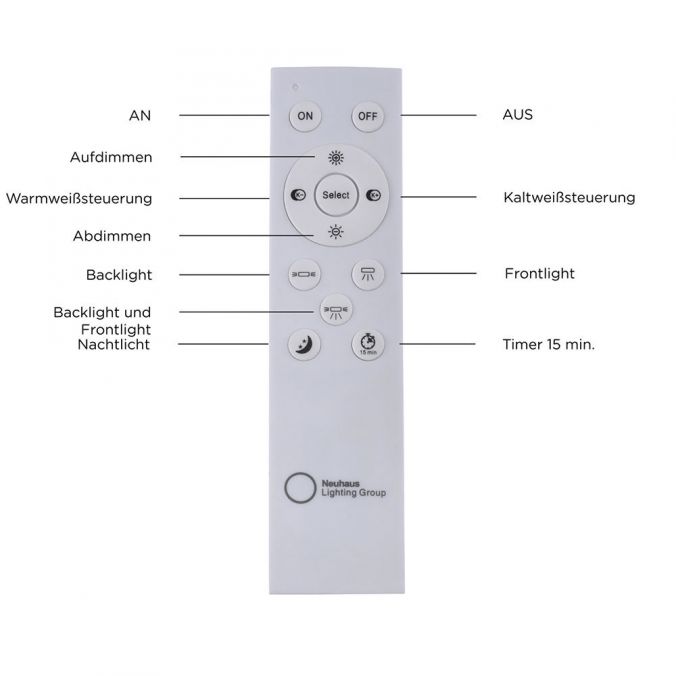 Paul Neuhaus LED Panel, weiß, 120x30cm, dimmbar, Backlight, Farbsteuerung Auslauf