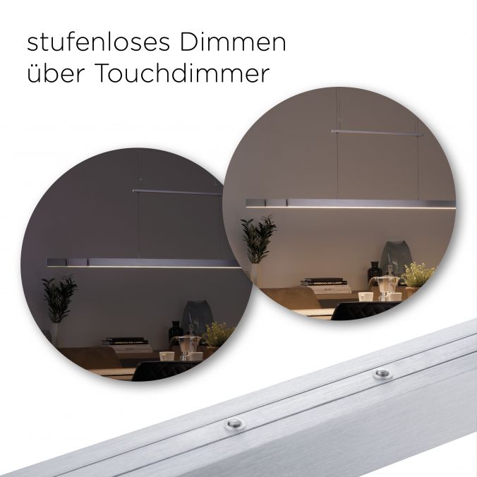Paul Neuhaus LED-Pendelleuchte, Alu, höhenverstellbar, ausziehbar, Touchdimmer Verkauf