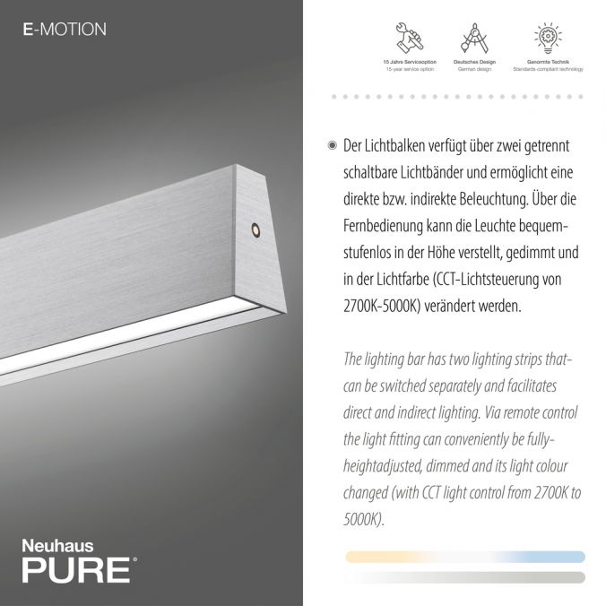 Paul Neuhaus Paul Neuhaus LED Pendelleuchte PURE-E-MOTION aluminium elektrisch Touch Angebote