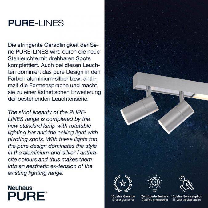 Paul Neuhaus Paul Neuhaus PURE LINES SPOT LED Strahler aluminium dimmbar drehbar CCT im Angebot