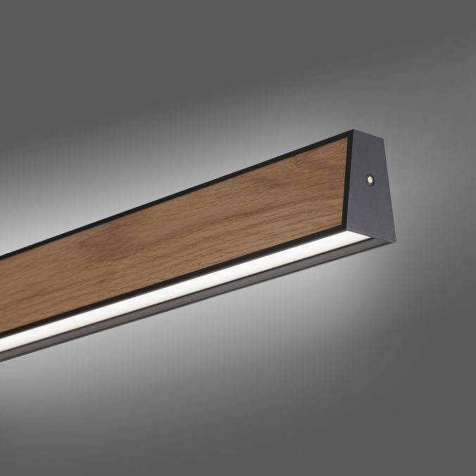Paul Neuhaus Paul Neuhaus LED Pendelleuchte PURE-E-MOTION schwarz matt mit Holz Touch Schlussverkauf