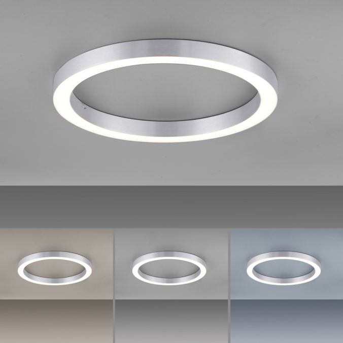 Paul Neuhaus Paul Neuhaus LED Deckenleuchte PURE-LINES ROUND aluminium 50x50 CCT Fernbedienung Kostenloser Versand