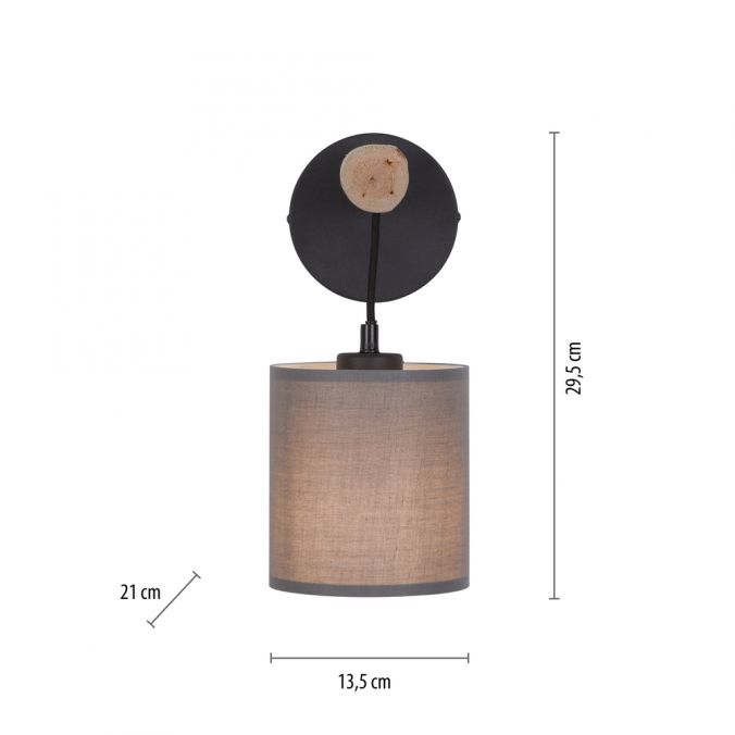 Paul Neuhaus LED Wandleuchte Echtholz 1 flammig Stoffschirm Landhaus Design Wohnlampe Großer Ausverkauf