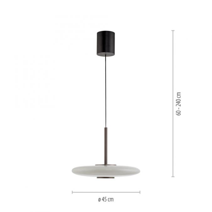 Paul Neuhaus Paul Neuhaus Pendelleuchte PURE Vitrum e-LIFT dunkel-braun-metall Preisnachlass