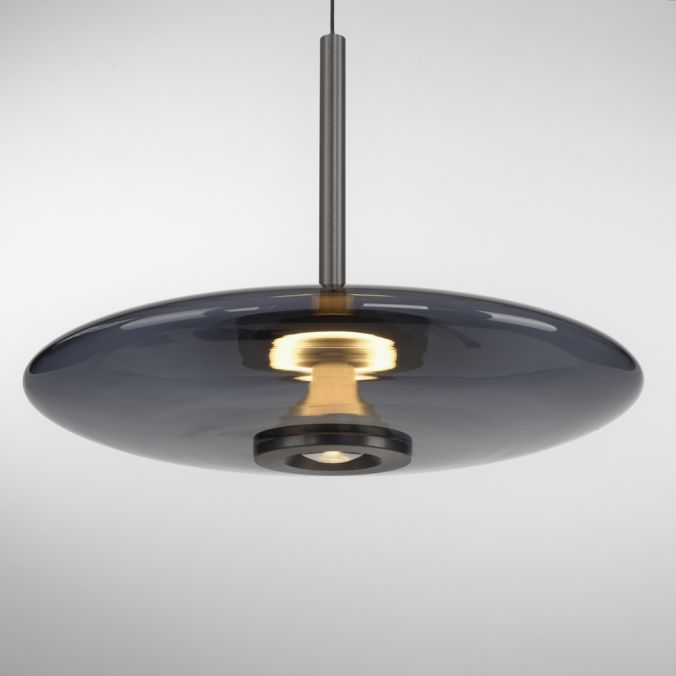 Paul Neuhaus Paul Neuhaus Pendelleuchte PURE Vitrum e-LIFT grau elektrisch Saisonschlussverkauf