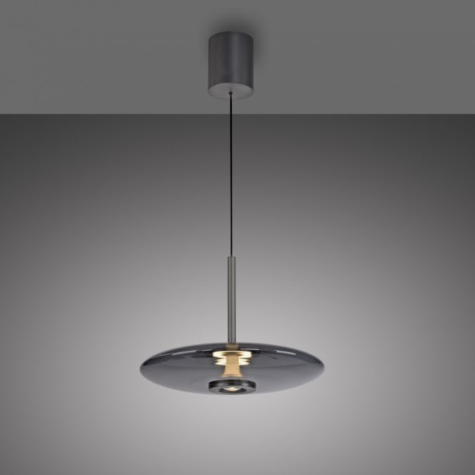 Paul Neuhaus Paul Neuhaus Pendelleuchte PURE Vitrum e-LIFT grau elektrisch Saisonschlussverkauf