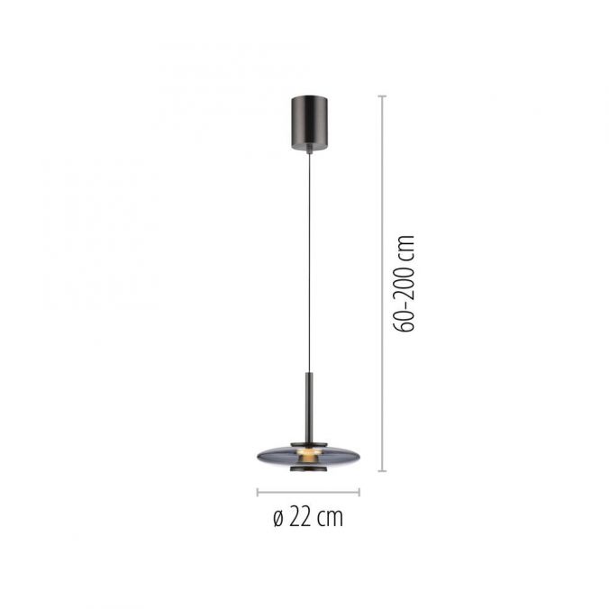 Paul Neuhaus Paul Neuhaus PURE Vitrum Pendelleuchte grau dimmbar höhenverstellbar Osterangebot