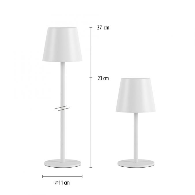 Paul Neuhaus Akku Tischleuchten 3er Set, weiß Indoor, Outdoor, Camping Top Angebot