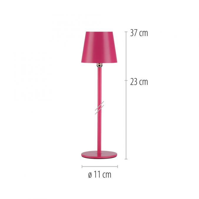 Paul Neuhaus LED Flaschenleuchte pink Akku Touchdimmer USB IP54 Tischleuchte Blitzangebot