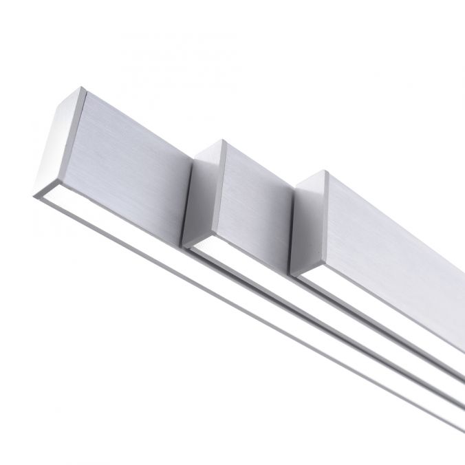 Paul Neuhaus LED-Pendelleuchte, aluminiumfarben, lineare Form, verstellbare Leuchtkörper Neueste Stile