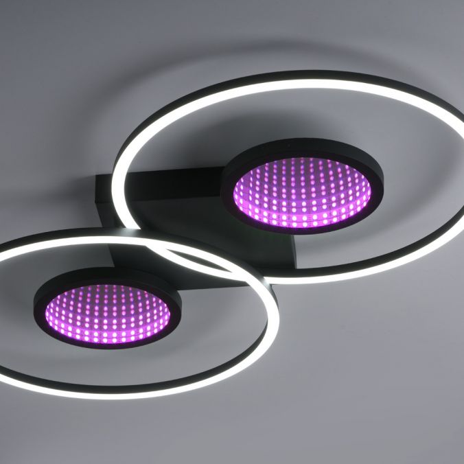 Paul Neuhaus LED Deckenleuchte schwarz Effekte RGB Rainbow CCT dimmbar Fernbedienung Letzter Tag