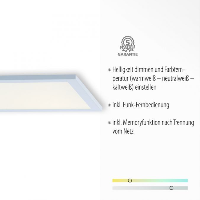 Paul Neuhaus LED-Panel, weiß, 120x30cm, flach, CCT, dimmbar, Deckenleuchte Bis zu 65% Rabatt