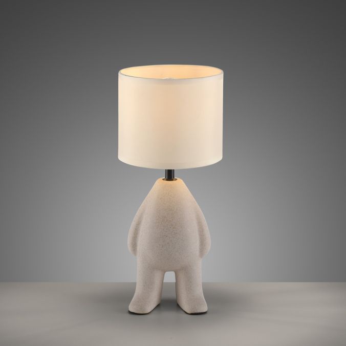 Paul Neuhaus LED Tischleuchte beige Männchen stehend Stoffschirm mit Schnurschalter Vierteljährliche Förderung