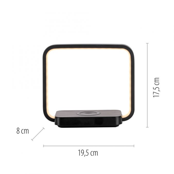 Paul Neuhaus LED Tischleuchte schwarz Handy Ladefunktion Touchschalter dimmbar Clearance-Verkauf