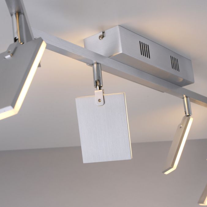 Paul Neuhaus Paul Neuhaus PURE MIRA LED Deckenleuchte aluminium 6 flammig dimmbar CCT Fabrikladen