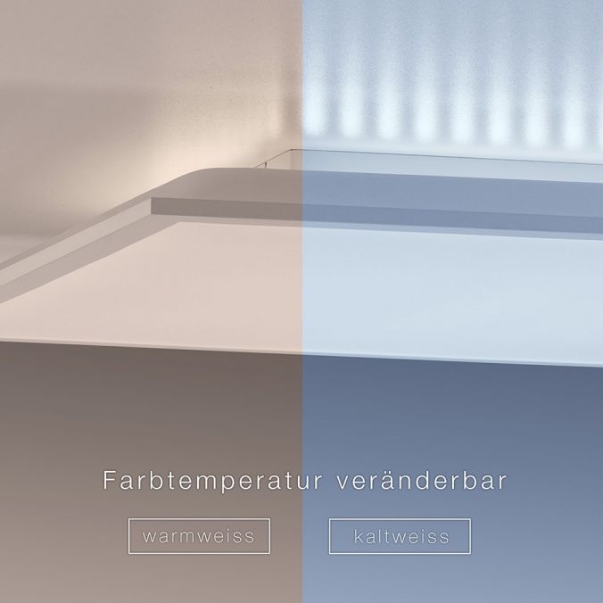 Paul Neuhaus LED-Panel, weiß, 62x62cm, Backlight, dimmbar, Farbsteuerung Im Verkauf