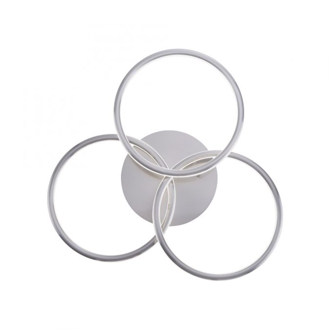 Paul Neuhaus Paul Neuhaus, Q-NEVIO, LED-Deckenleuchte, 3-flg, silber, CCT, Smart Home Auslauf