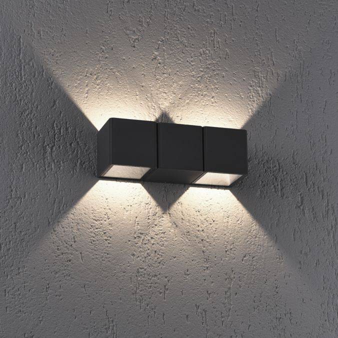 Paul Neuhaus LED-Außenwandleuchte, anthrazit, warmweiß, spritzwassergeschützt, modern Großer Ausverkauf