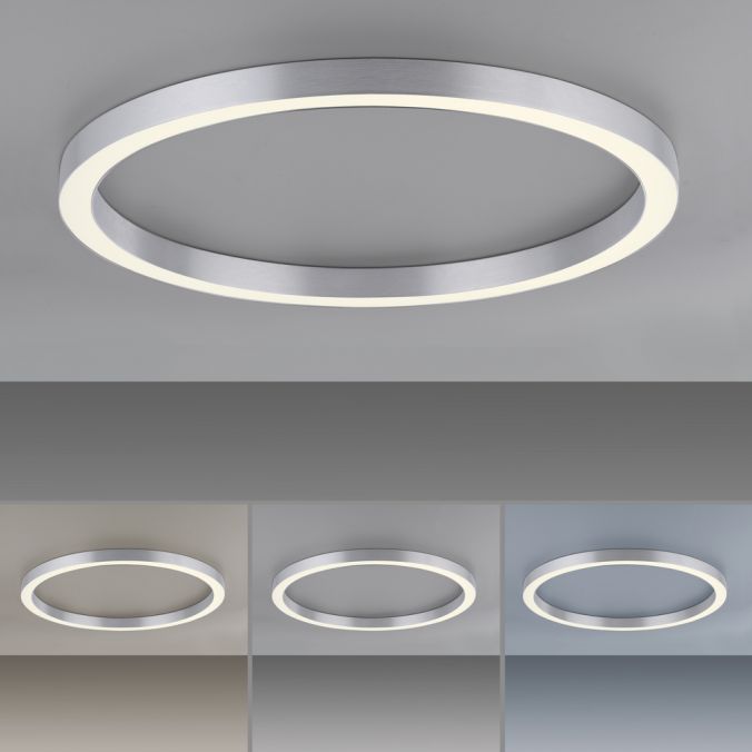 Paul Neuhaus Paul Neuhaus LED Deckenleuchte PURE-LINES ROUND aluminium 70x70 CCT Fernbedienung Begrenztes Angebot
