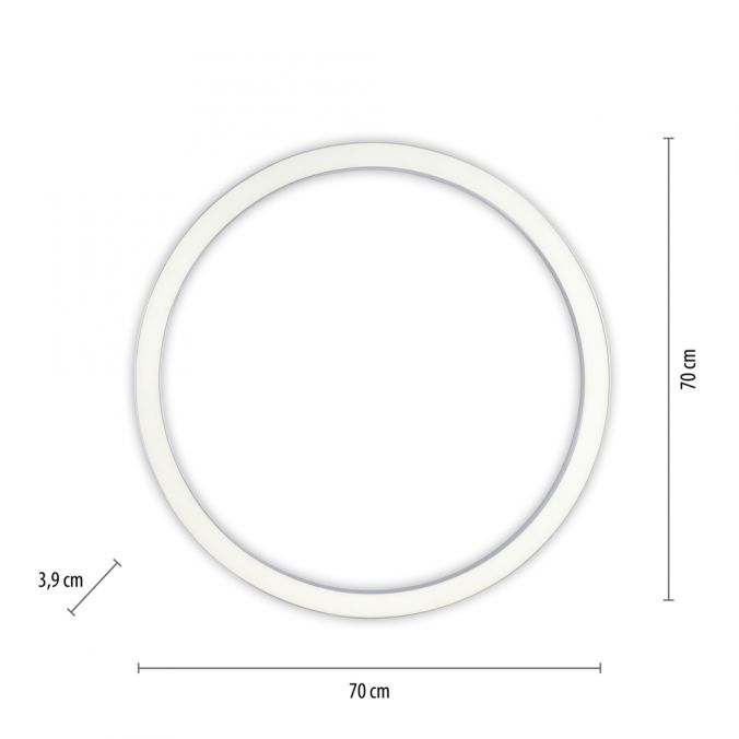 Paul Neuhaus Paul Neuhaus LED Deckenleuchte PURE-LINES ROUND aluminium 70x70 CCT Fernbedienung Begrenztes Angebot