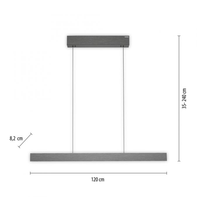 Paul Neuhaus Paul Neuhaus LED Pendelleuchte PURE-E-MOTION grau elektrisch Touch Online Shopping