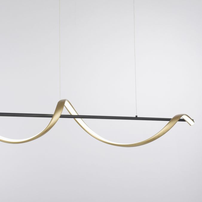 Paul Neuhaus Paul Neuhaus LED Pendelleuchte Q-SWING anthrazit messing matt Smart Home Valentinstagsangebot