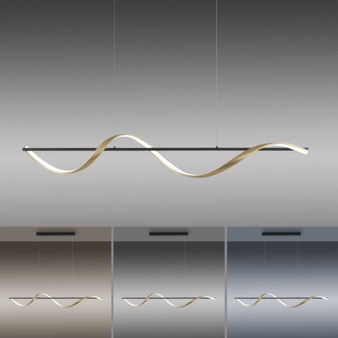 Paul Neuhaus Paul Neuhaus LED Pendelleuchte Q-SWING anthrazit messing matt Smart Home Valentinstagsangebot