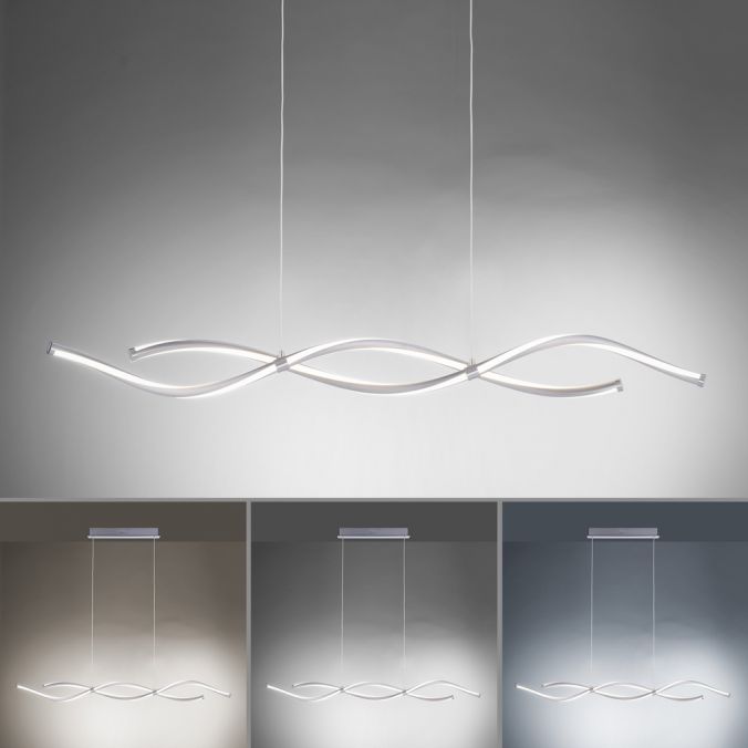 Paul Neuhaus Paul Neuhaus, Q-MALINA, LED-Pendelleuchte, Wellen Design, modern, Smart Home Jubiläumsangebot