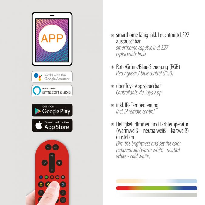 Paul Neuhaus LED Pendelleuchte Smarthome D=20 silber dimmbar App Fernbedienung Lagerräumung