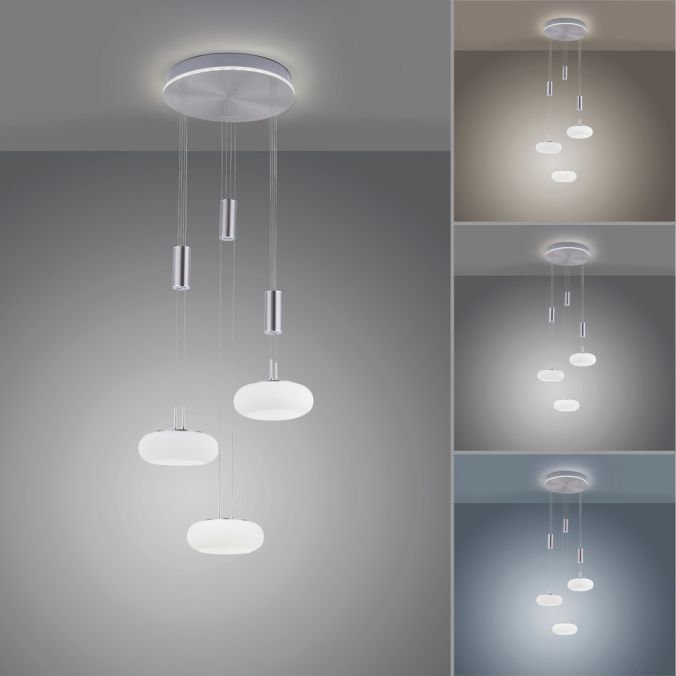 Paul Neuhaus Paul Neuhaus, Q-ETIENNE, LED Pendelleuchte stahl, Smart Home Neueste Mode
