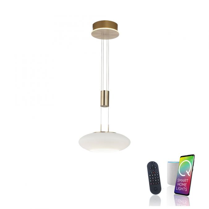 Paul Neuhaus Paul Neuhaus Q ETIENNE Pendelleuchte Smart Home messing rund 1 flammig