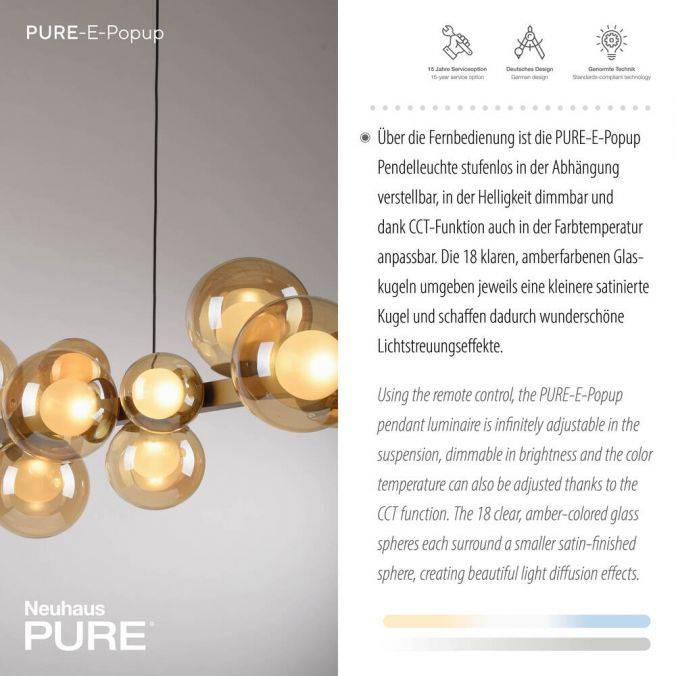 Paul Neuhaus Paul Neuhaus LED Pendelleuchte PURE E-Popup bronce höhenverstellbar Exklusive Angebote