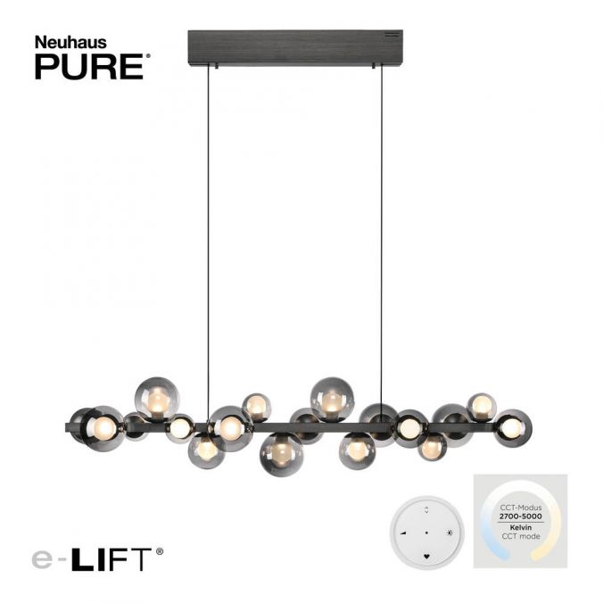 Paul Neuhaus Paul Neuhaus LED Pendelleuchte PURE E-Popup grau höhenverstellbar