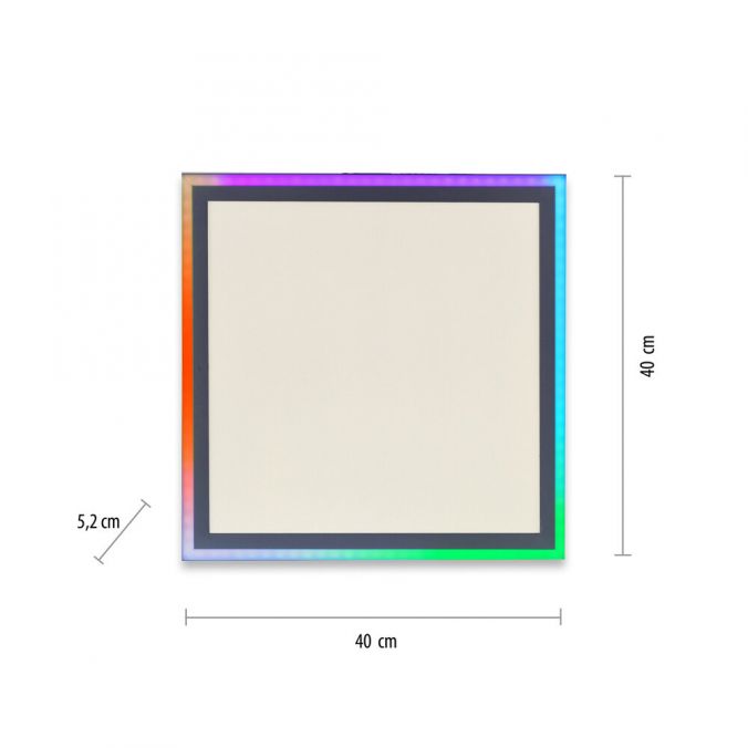 Paul Neuhaus LED Deckenleuchte 40x40 weiss flach Rainbow RGB Fernbedienung Alleskönner Super Sparpreis