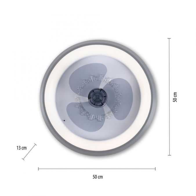 Paul Neuhaus LED Deckenleuchte mit Venitaltor Timerfunktion grau dimmbar Clearance-Verkauf