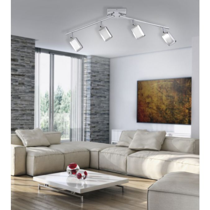 Paul Neuhaus LED-Deckenleuchte, chrom, warmweiße Lichtfarbe, energiesparend, modern 50% Rabatt für begrenzte Zeit