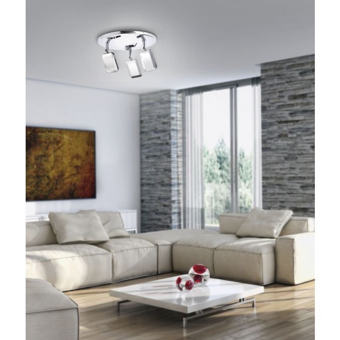 Paul Neuhaus LED-Deckenleuchte, Chrom, 3flammig, dreh und schwenkbar, Ø25cm Rabatte dieses Monats