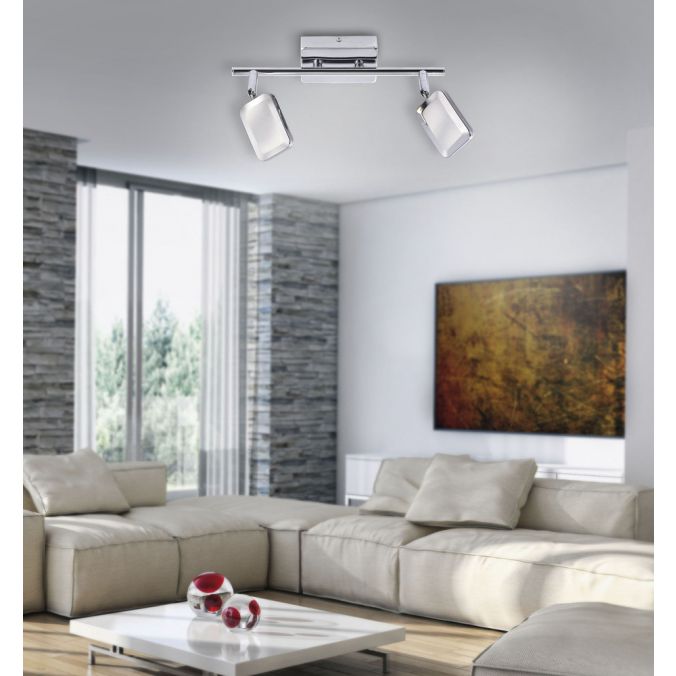 Paul Neuhaus LED-Deckenleuchte, chrom, 2 verstellbare Leuchtköpfe, warmweiße Lichtfarbe 2025