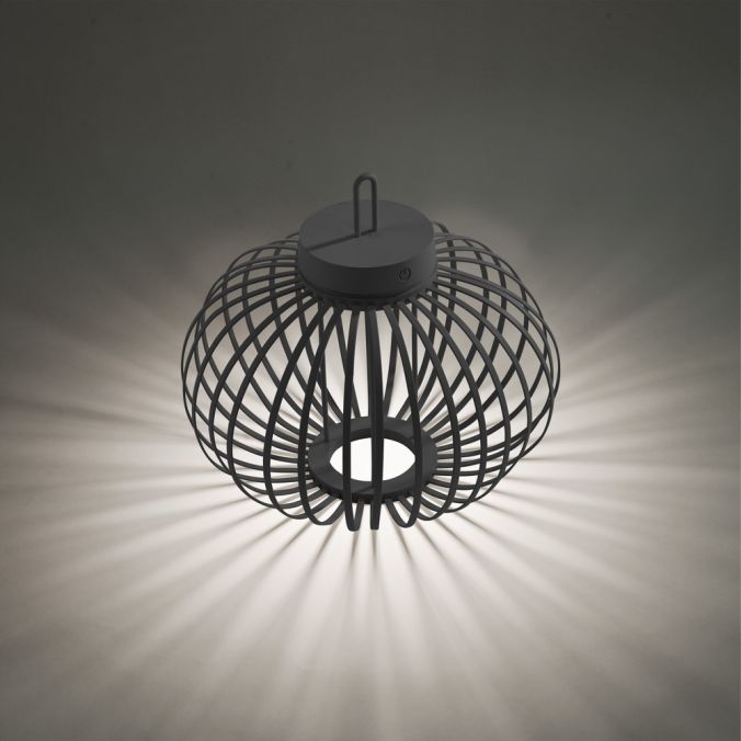 Paul Neuhaus LED Tischleuchte D=36cm schwarz Akkulampe USB IP44 dimmbar per Touch Angebote