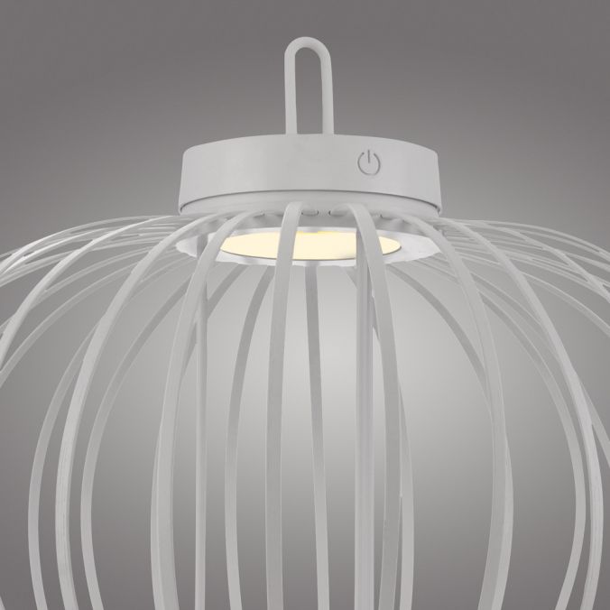 Paul Neuhaus LED Tischleuchte D=46cm weiß Akkulampe USB IP44 dimmbar per Touch Fabrikverkauf