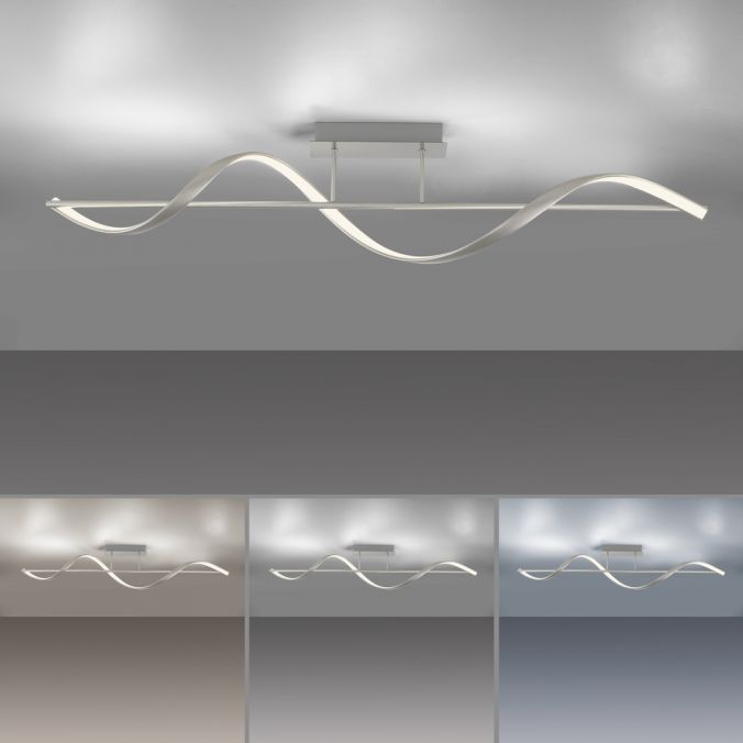 Paul Neuhaus Paul Neuhaus LED Deckenleuchte Q-SWING silber dimmbar Smar Home Sonderangebot